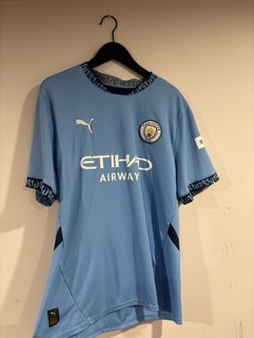 Puma Light Blue Manchester City Short Sleeve Jersey